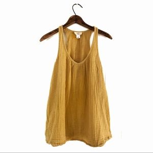 SOLD Cotton Crinkle Gauze Marigold Tank